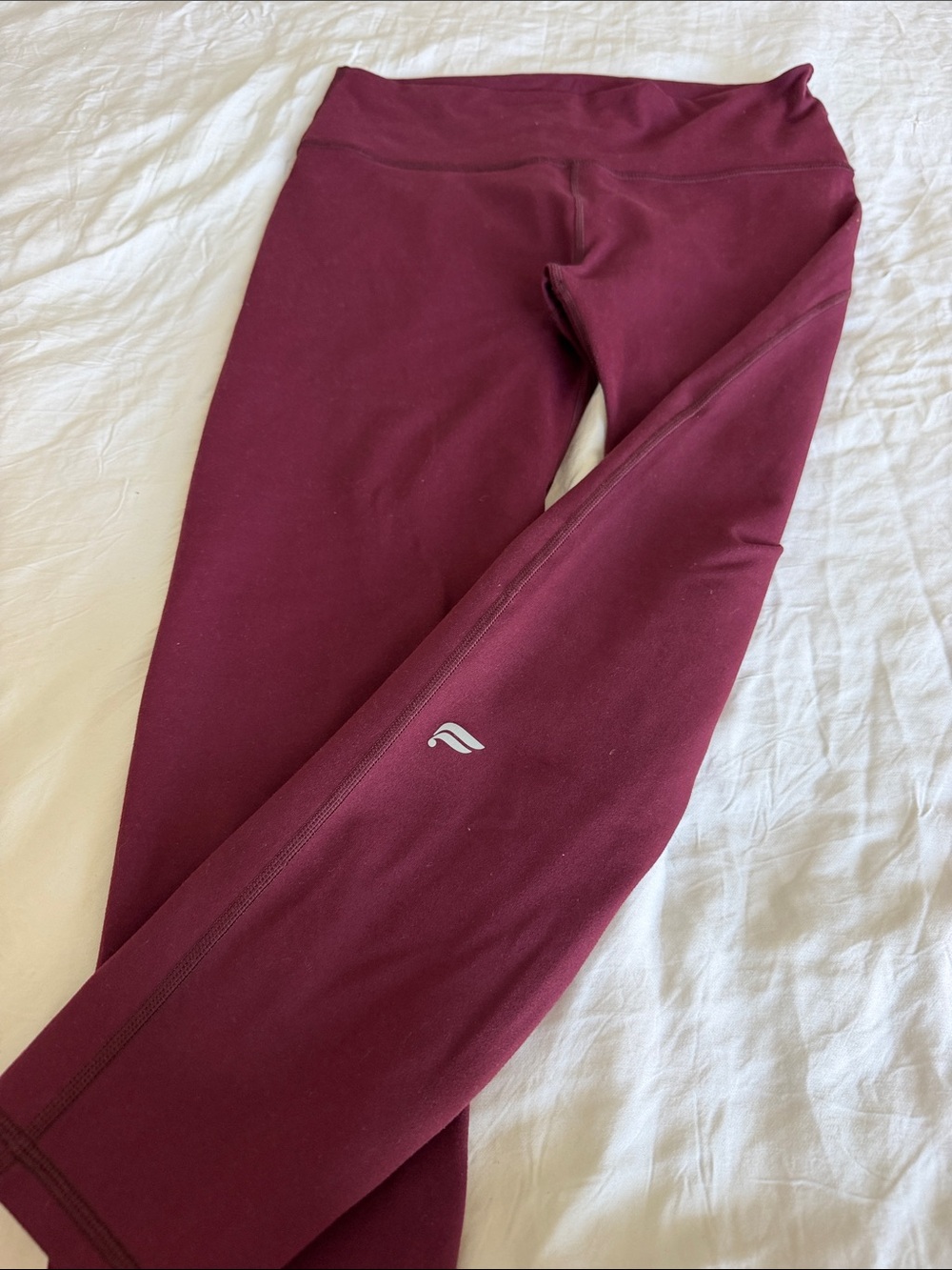 Fabletics Women's Burgundy Power Hold High-Waist Leggings - Picture 2 of 5